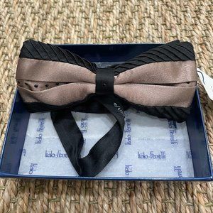Italo Ferretti Pleated Silk Bowtie